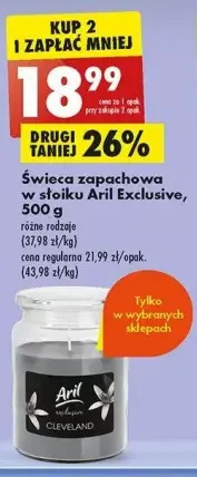 Biedronka Świeca zapachowa cleveland aril exclusive oferta