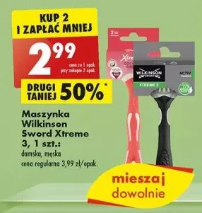 Biedronka Maszynka do golenia wilkinson xtreme 3 oferta