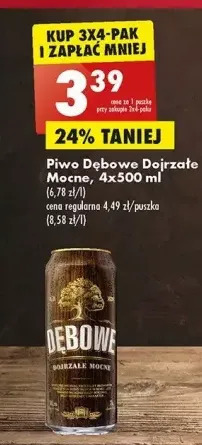 Biedronka Piwo dębowe dojrzałe mocne oferta