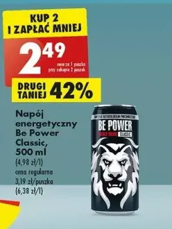 Biedronka Napój energetyczny classic be power oferta