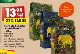 Biedronka Herbata sir adalbert's tea soursop green oferta