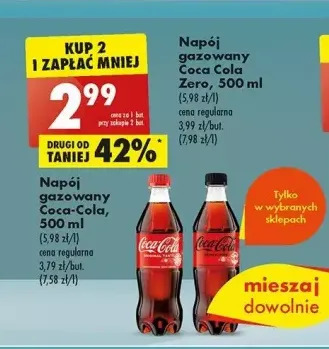 Biedronka Napój coca-cola zero oferta