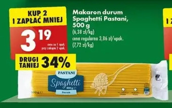 Biedronka Makaron spaghetti pastani oferta