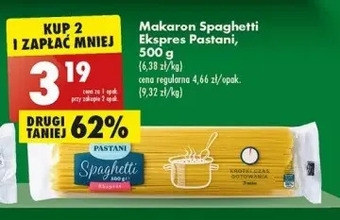 Biedronka Makaron spaghetti ekspress pastani oferta