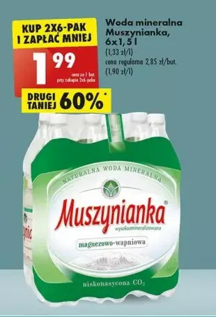 Biedronka Woda niegazowana muszynianka oferta