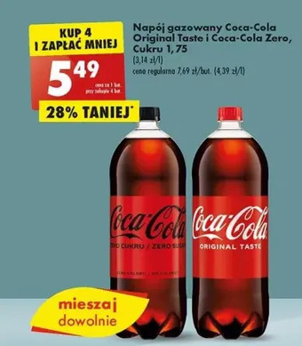 Biedronka Napój coca-cola zero oferta