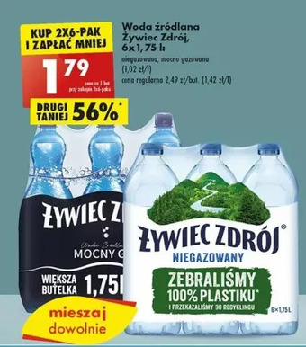 Biedronka Woda niegazowana żywiec zdrój oferta