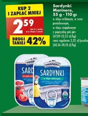 Biedronka Sardynki w oleju rzepakowym z papryczką piri-piri marinero oferta