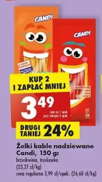 Biedronka Żelki kable truskawkowe candi (biedronka) oferta