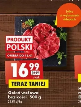 Biedronka Goleń wołowa bez kości oferta