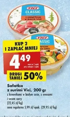 Biedronka Sałatka surimi z owocami i sosem curry vici oferta