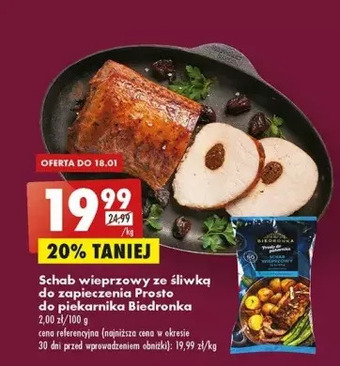 Biedronka Schab wieprzowy ze śliwką biedronka prosto do piekarnika oferta