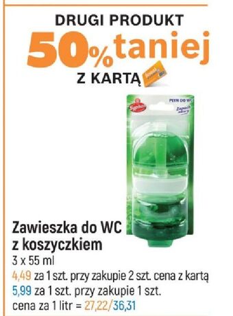 E.Leclerc Zawieszka do wc z koszyczkiem zielona wiodąca marka oferta