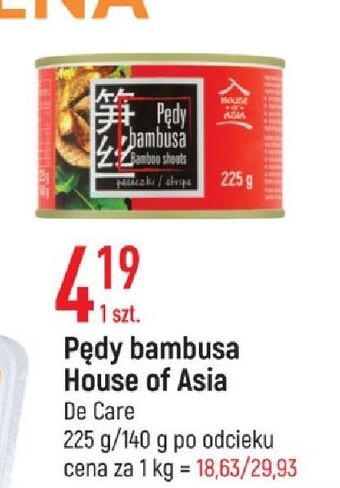 E.Leclerc Pędy bambusa w paseczkach house of asia oferta