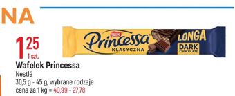 E.Leclerc Wafelek dark chocolate klasyczna princessa longa oferta