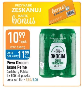 E.Leclerc Piwo okocim jasne okocimskie oferta