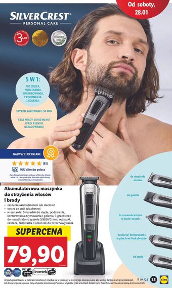 Lidl Maszynka do strzyżenia włosów i brody silvercrest oferta