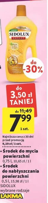 Intermarche Płyn do mycia paneli i drewna z olejkiem arganowym sidolux expert oferta