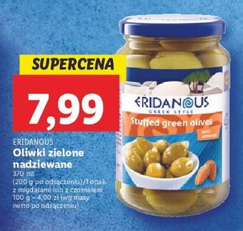 Lidl Oliwki zielone nadziewane migdałami eridanous oferta
