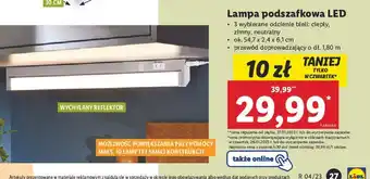 Lidl Lampa podszafkowa led oferta