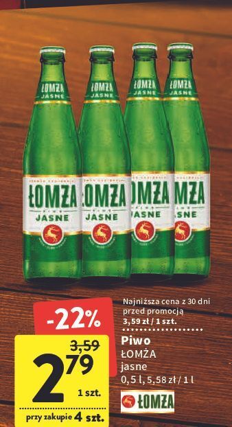 Intermarche Piwo łomża jasne (dawniej export) oferta