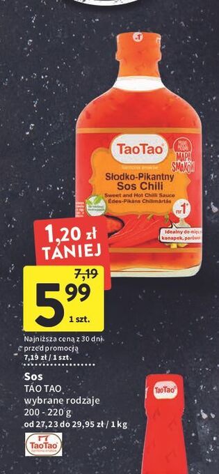 Intermarche Sos chili słodko-pikantny tao oferta
