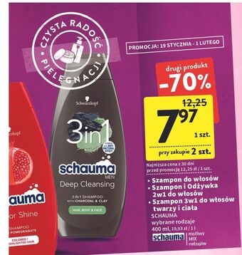 Intermarche Szampon do włosów schauma men deep cleansing oferta