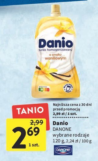Intermarche Serek wanilia saszetka danone danio oferta