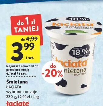 Intermarche Śmietana 18 % łaciata oferta