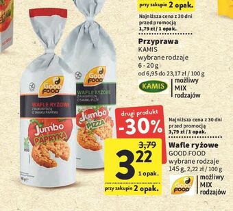 Intermarche Wafle ryżowe jumbo paprykowe good food oferta