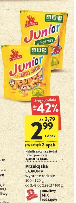 Intermarche Krakersy lajkonik junior w podrózy oferta
