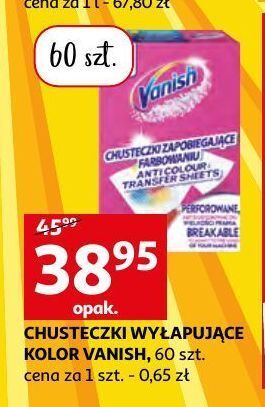 Auchan Chusteczki zapobieające farbowaniu vanish oferta