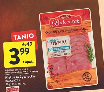 Intermarche Kiełbasa żywiecka ekstra balcerzak oferta