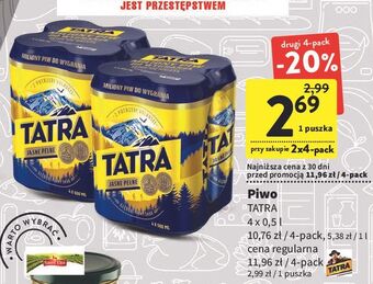 Intermarche Piwo tatra jasne pełne oferta