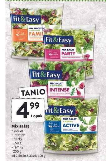 Intermarche Mieszanka sałat active fit & easy oferta