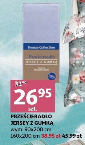 Auchan Prześcieradło jersey z gumką 160 x 200 cm oferta
