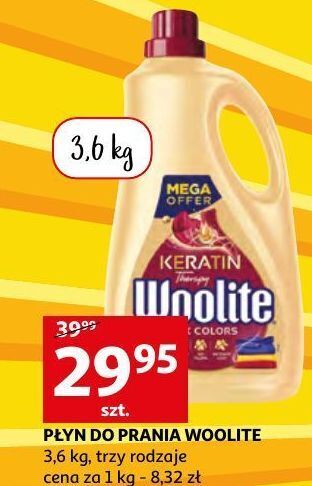 Auchan Płyn do prania mix colors woolite keratin oferta