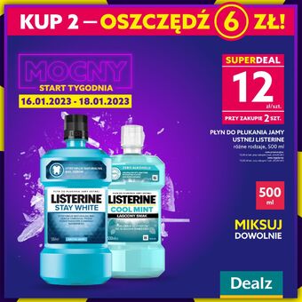 Dealz Płyn do płukania ust listerine stay white oferta