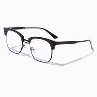 Claire's Blue light reducing black browline clear lens frames oferta
