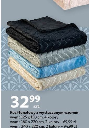 Auchan Koc flanelowy ze wzorem 240 x 220 cm actuel oferta