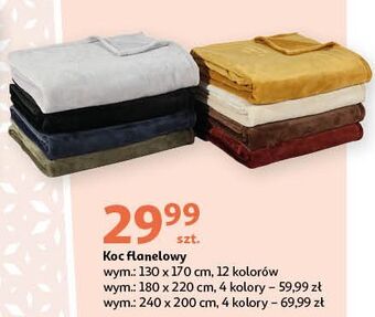 Auchan Koc flanelowy 240 x 200 cm oferta