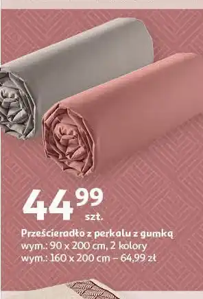 Auchan Prześcieradło bawełna z gumką 160 x 200 cm actuel oferta