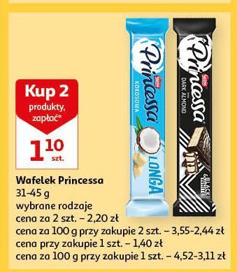 Auchan Wafelek kokosowy princessa longa oferta