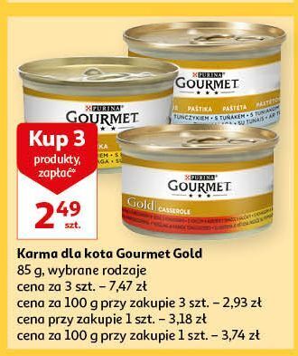 Auchan Karma dla kota z tuńczykiem purina gourmet gold oferta