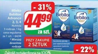 Dino Mleko 4 bebilon advance oferta