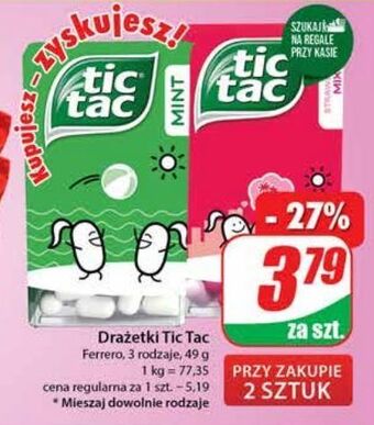 Dino Cukierki strawberry mix tic tac oferta