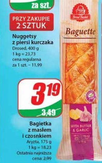 Dino Bagietka z masłem czosnkowym bread basket oferta