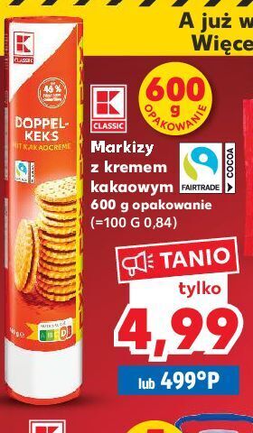 Kaufland Markizy z kremem kakaowym k-classic oferta