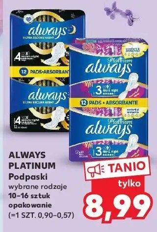 Kaufland Podpaski 2-pak always platinum oferta