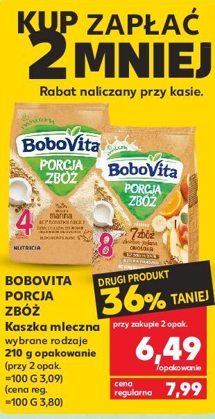 Kaufland Kaszka mleczna manna bobovita porcja zbóż oferta